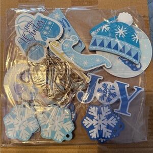Winter Wonderland Party Decoration Set - Blue and White